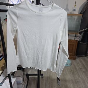 Art Class White Long Sleeve Top